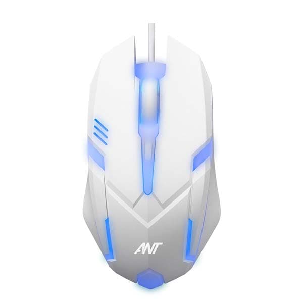 Ant GM46 Wired Optical Gaming Mouse (White) - 1