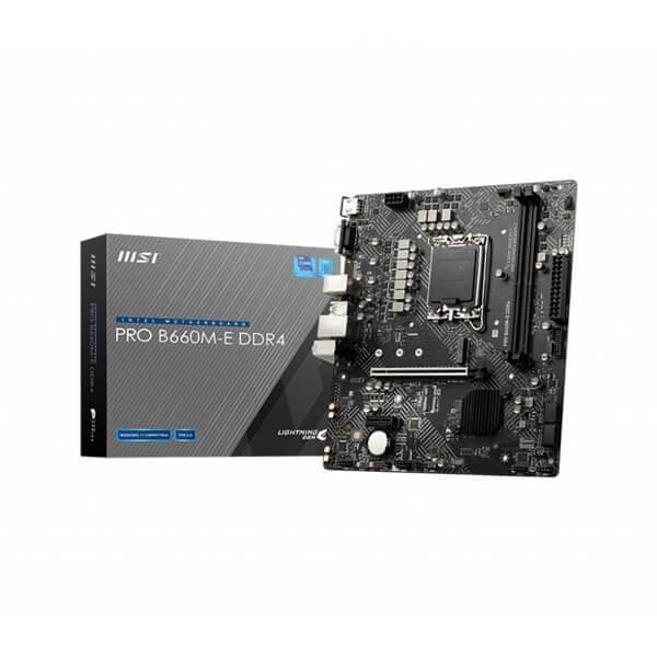 MSI PRO B660M-E DDR4 Intel Motherboard Supports Intel 12th , 13th & 14th Gen Processors
