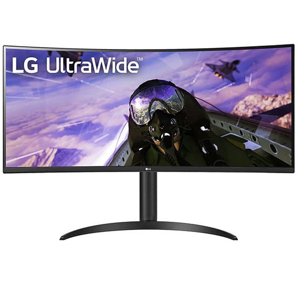 LG 34WP65C 87cm Ultra Wide Curved Gaming LCD Monitor 165Hz 1ms -QHD (2K 3440 x 1440 Pixels) sRGB HDR 10 Color Calibrated, Free Sync Premium, HDM1, 2 DP, 7W Speaker, Tilt &amp; Height Adjust - Black