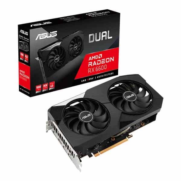ASUS Dual Radeon RX 6600 V3 8Gb GDDR6 Graphics Card (DUAL-RX6600-8G-V3)