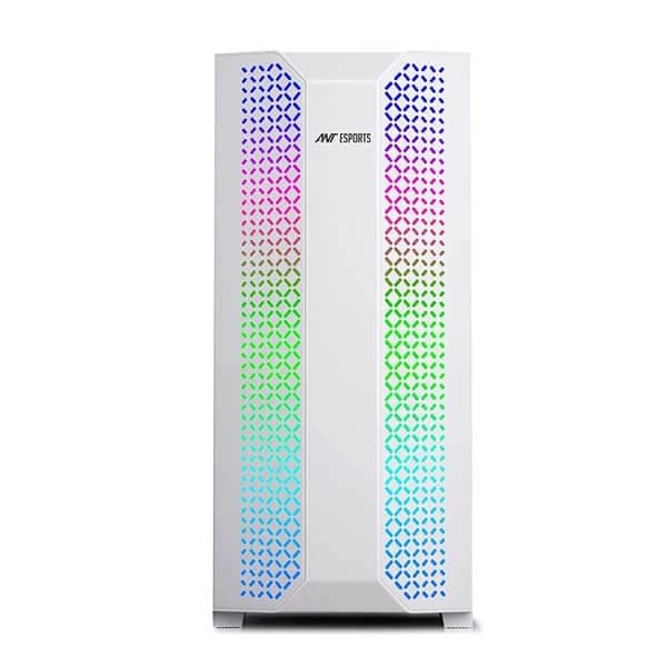 Ant Esports ICE-280TG RGB (ATX) Mid Tower Cabinet (White)