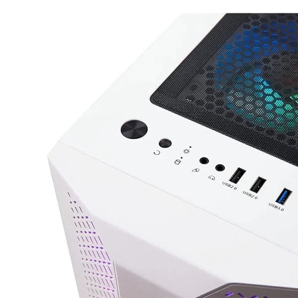 Ant Esports ICE-280TG RGB (ATX) Mid Tower Cabinet (White)