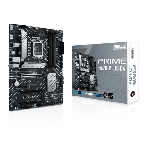 Asus Prime H670-PLUS D4 Intel Motherboard Supports Intel 12th, 13th & 14th Gen Processors
