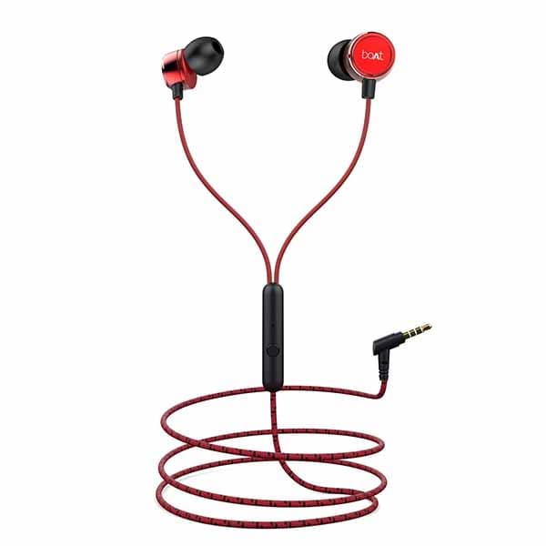boAt BassHeads 172 Wired in Ear Earphone with Mic (Red)