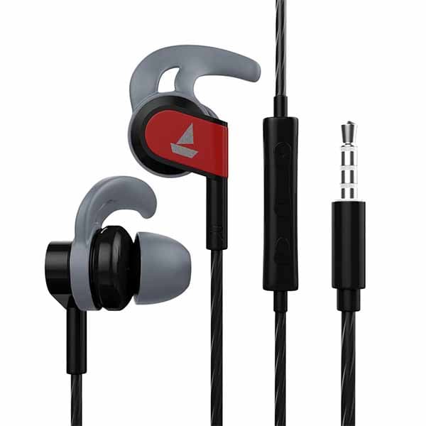 boAt BassHeads 242 Wired in Ear Earphone with Mic (Black)