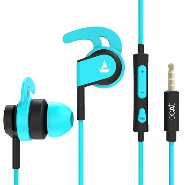 boAt BassHeads 242 Wired in Ear Earphone with Mic (Blue)