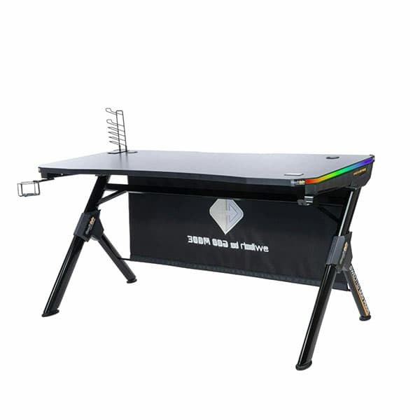 Cosmic Byte Battleport CB-CD-02 Computer Desk With RGB Touch Control Black