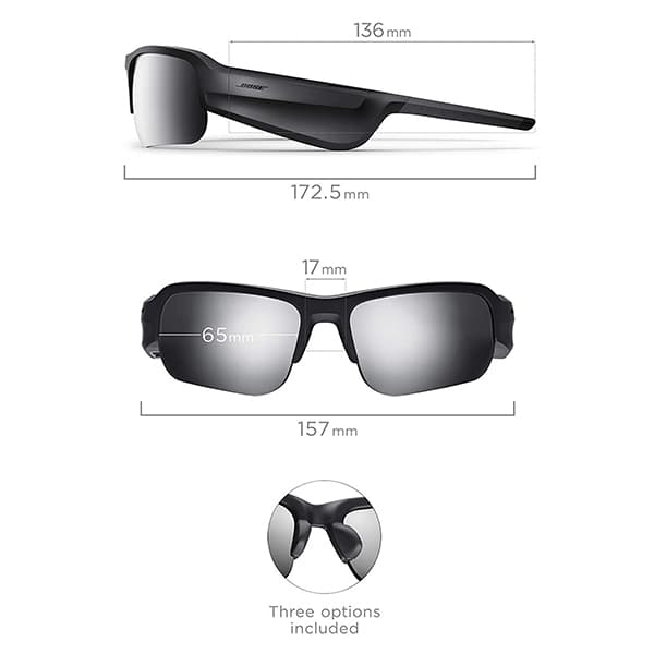 Bose Frames Tempo - Sports Sunglasses with Polarized Lenses & Bluetooth Connectivity (Black)