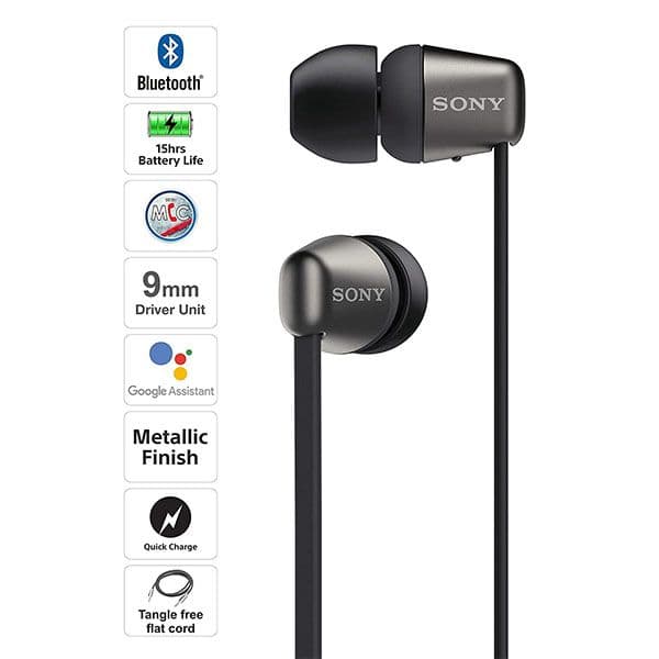Sony WI-C310 Wireless Headphones In-Ear Bluetooth Headset with mic (BLACK)
