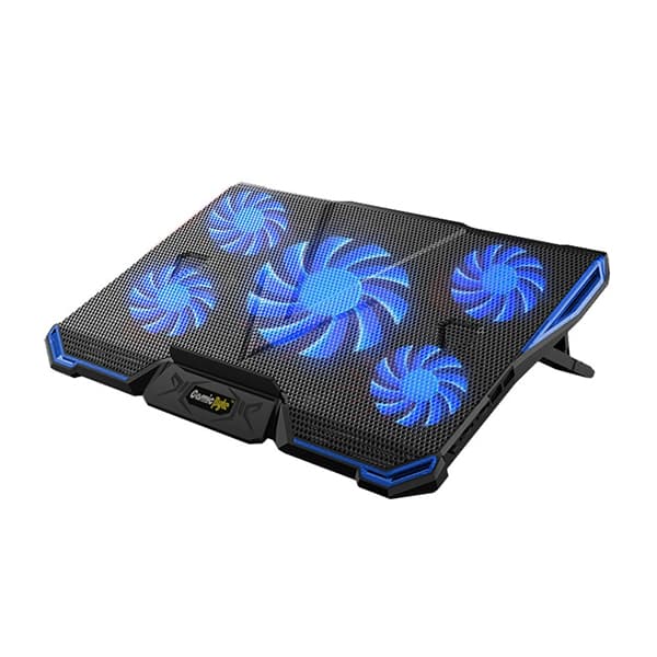 Cosmic Byte Asteroid Laptop Cooling Pad, Adjustable Height - Blue LED