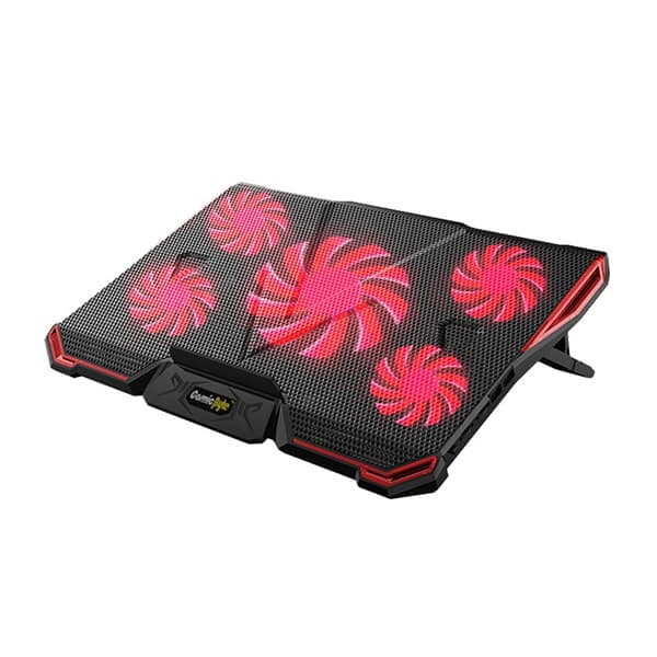 Cosmic Byte Asteroid Laptop Cooling Pad, Adjustable Height - RED LED