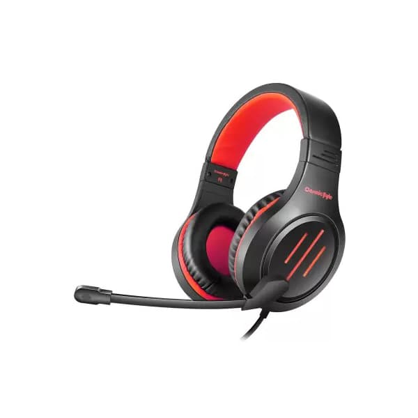 Cosmic Byte Blazar Wired Over-Ear Headphone with mic for PC, Mobiles, PS5, PS4, Xbox One, Tablets - Red