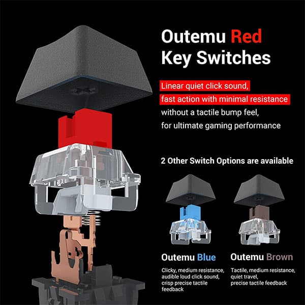 Redragon K599 Deimos Wireless Wired Mechanical Gaming Keyboard