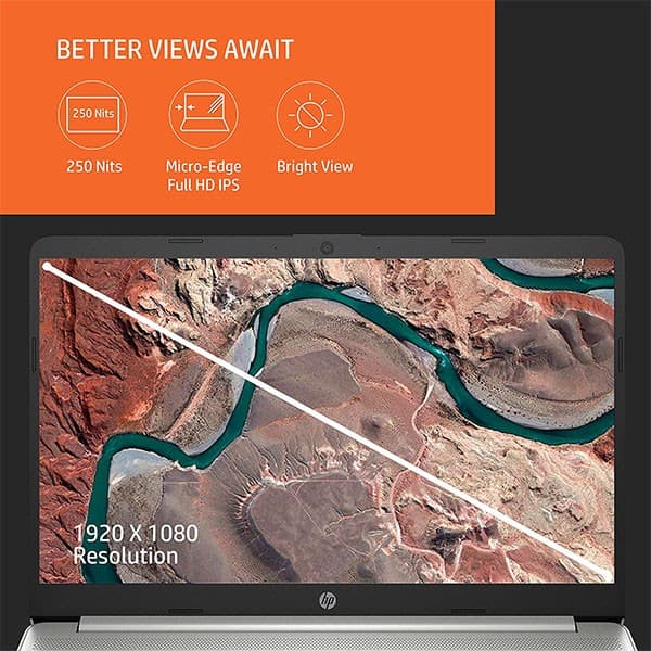 HP 15s AMD Ryzen 3- 5300U 15.6inch(39.6cm) FHD Laptop (8GB RAM/512GB SSD, Micro-Edge, Anti-Glare Display/Radeon Graphics/Windows 11 Home/Alexa/Dual Speakers/Ms Office/1.69Kg, 15s-Eq2143au) + Laptop Bag