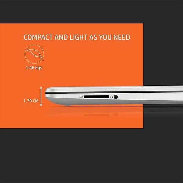 HP 15s AMD Ryzen 3- 5300U 15.6inch(39.6cm) FHD Laptop (8GB RAM/512GB SSD, Micro-Edge, Anti-Glare Display/Radeon Graphics/Windows 11 Home/Alexa/Dual Speakers/Ms Office/1.69Kg, 15s-Eq2143au) + Laptop Bag