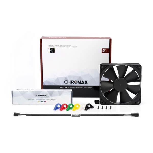 Noctua NF-F12 PWM Chromax Black Swap Cabinet Fan (Single Pack).