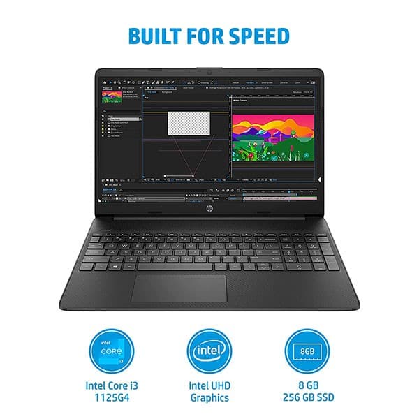 Hp 15S-11Th Gen Intel Core I3 - 8Gb Ram/256Gb Ssd 15.6 Inches (39.6Cm) Fhd,Micro-Edge, Anti-Glare Display (Uhd Graphics/Alexa/Dual Speakers/Fast Charge/Windows 11 Home/Ms Office), 15S- Fq2626Tu + Laptop Bag
