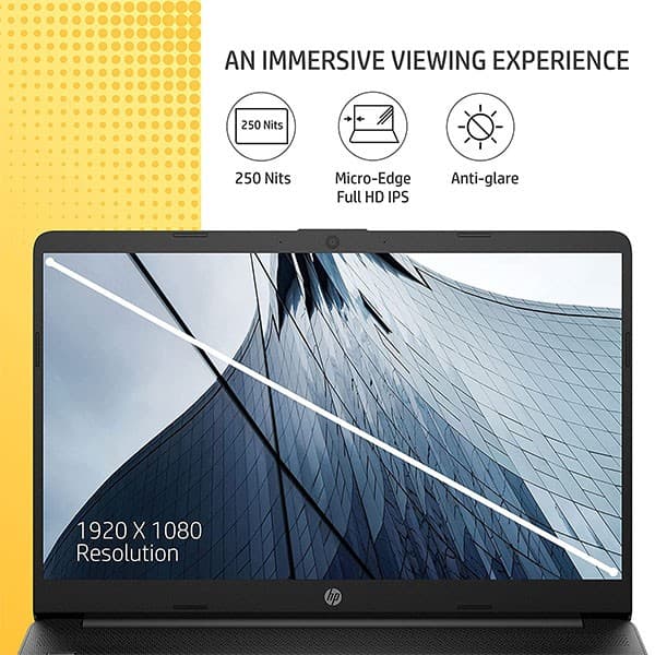HP 15s fq4022tu-11th Gen Intel Core i5 -8GB RAM/512GB SSD/32Gb Intel Optane Memory 15.6inch(39.6cm) FHD, Micro-Edge Display (Intel Iris Xe Graphics/Alexa/Dual Speakers/Win 11 Home/Ms Office), 15s- Fq4022TU + Laptop Bag
