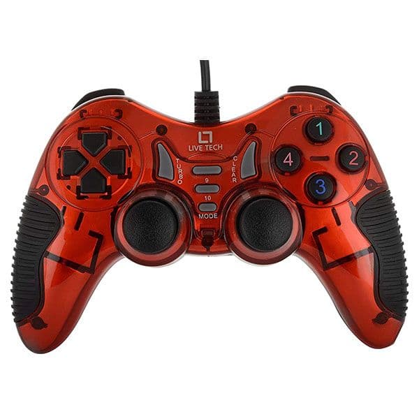 Live Tech GP01 Turbo Double Vibration Motor USB Wired Gamepad - Red