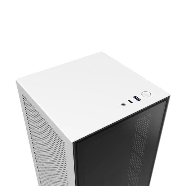 NZXT H1 Cabinet With PSU, AIO, And Riser Card - White
