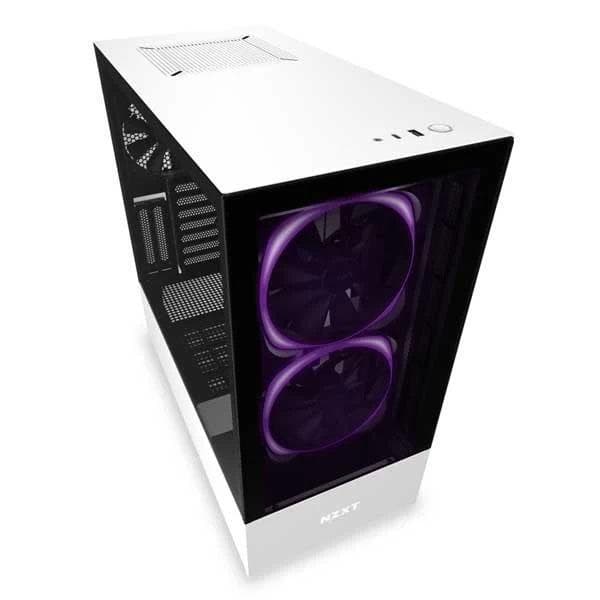 Nzxt H510 Elite Mid-Tower Gaming Cabinet - Matte White