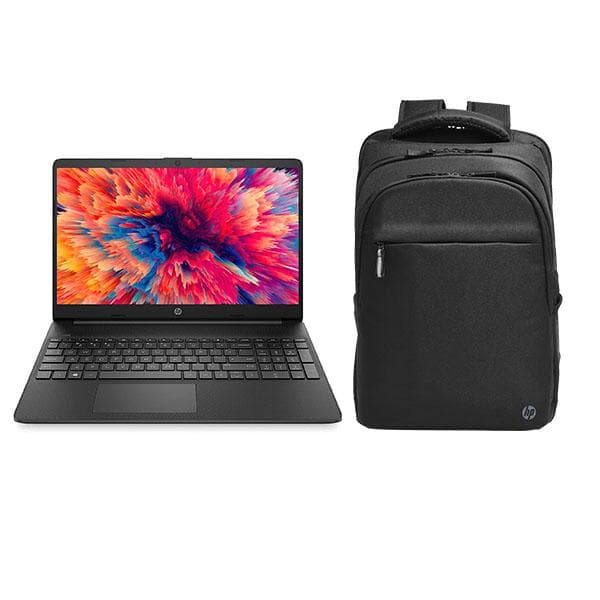 HP 15s fq4022tu-11th Gen Intel Core i5 -8GB RAM/512GB SSD/32Gb Intel Optane Memory 15.6inch(39.6cm) FHD, Micro-Edge Display (Intel Iris Xe Graphics/Alexa/Dual Speakers/Win 11 Home/Ms Office), 15s- Fq4022TU + Laptop Bag