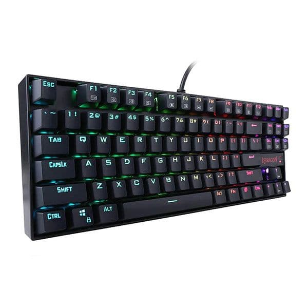 Redragon Kumara K552 Rainbow LED Backlit USB Mechanical Gaming Keyboard Black (Red Switch)