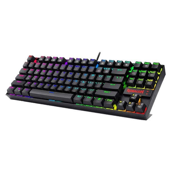 Redragon Kumara K552 Rainbow LED Backlit USB Mechanical Gaming Keyboard Black (Red Switch)