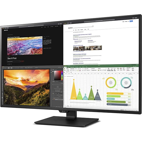 LG 43UN700 43 Inch (107.95 cm) IPS Display with USB Type-C and HDR10, 4 HDMI inputs, 3840 x 2160 pixel Monitor (Black)