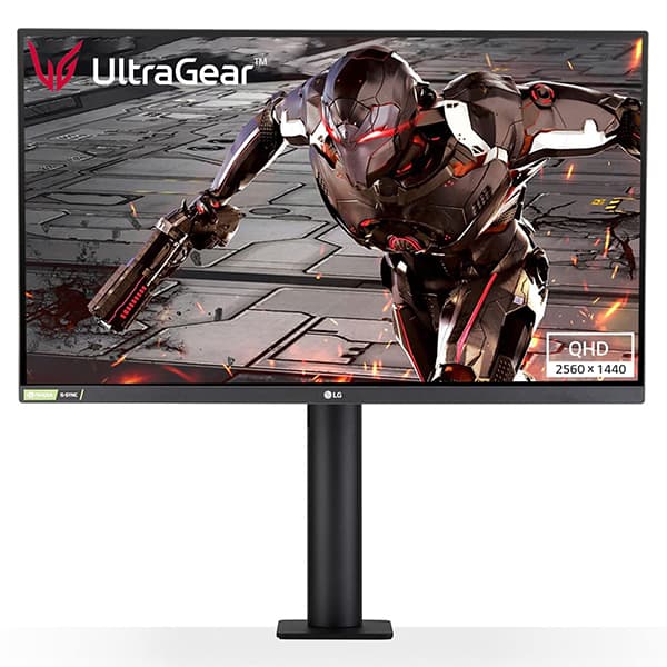 LG Ultragear - 27Gn880 Qhd Nano IPS 27 Inch (68.5 cm) 2560 X 1440 Pixels, Ergonomic Stand Nvidia G-Sync Compatible 144 Hz, 1Ms, HDR 10, Hdmi, Gaming Monitor, Black