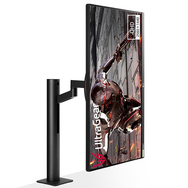 LG Ultragear - 27Gn880 Qhd Nano IPS 27 Inch (68.5 cm) 2560 X 1440 Pixels, Ergonomic Stand Nvidia G-Sync Compatible 144 Hz, 1Ms, HDR 10, Hdmi, Gaming Monitor, Black