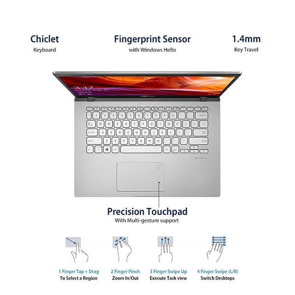 ASUS Vivobook15-X515EA-BQ312TS-Intel Core i3-1115G4 15.6 inches FHD IPS VivoBook (8GB RAM/256 GB NVMe SSD/Windows 10+McAfee/Ms Office H&amp;S 2019/FP Reader/1.75 kg/Silver) + Laptop Bag