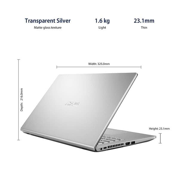 ASUS Vivobook15-X515EA-BQ312TS-Intel Core i3-1115G4 15.6 inches FHD IPS VivoBook (8GB RAM/256 GB NVMe SSD/Windows 10+McAfee/Ms Office H&amp;S 2019/FP Reader/1.75 kg/Silver) + Laptop Bag