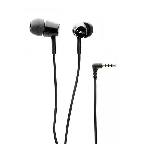 Sony MDR-EX155AP Wired in Ear Headphone with Mic - Black