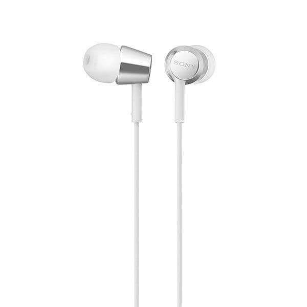 Sony MDR-EX155AP Wired in Ear Headphone with Mic - White