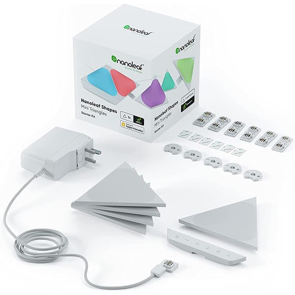 Nanoleaf Shapes Mini Triangles Light Panel Starter Kit (5 Panels), multicolor (rgbw)