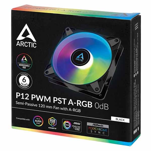 Arctic P12 PWM PST ARGB Cabinet Fan (Triple Pack)