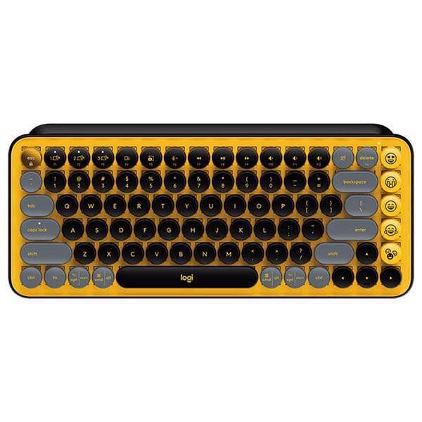 Logitech POP Keys Mechanical Wireless Keyboard - Yellow Blast