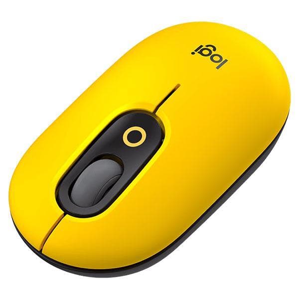 Logitech POP Mouse Wireless Silent Touch - Yellow Blast