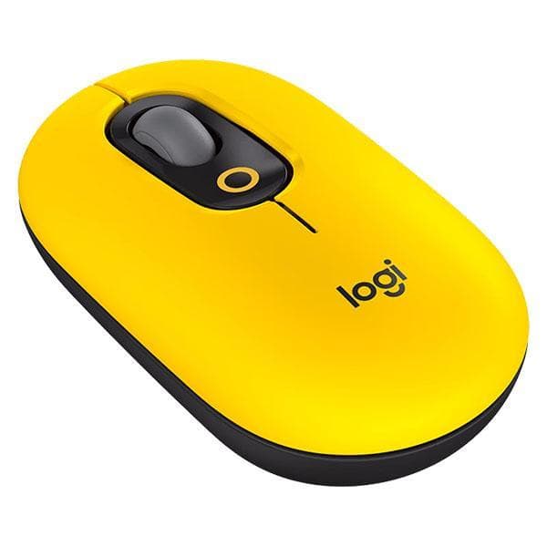 Logitech POP Mouse Wireless Silent Touch - Yellow Blast