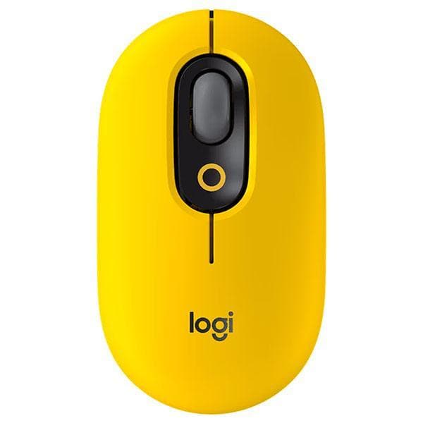 Logitech POP Mouse Wireless Silent Touch - Yellow Blast