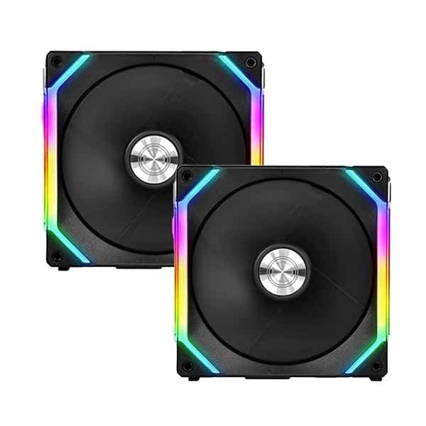Lian Li Uni Fan SL140 Black ARGB Cabinet Fan (Dual Pack)
