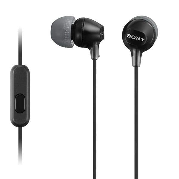 Sony MDR-EX15AP In-Ear Stereo Headphones with Mic - Black