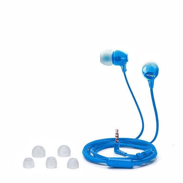 Sony MDR-EX15AP In-Ear Stereo Headphones with Mic - Blue