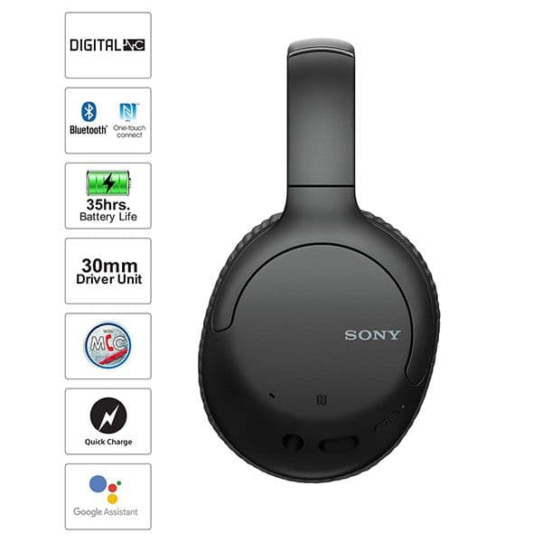 Sony WH-CH710N Noise Cancelling Wireless Headphones - Black