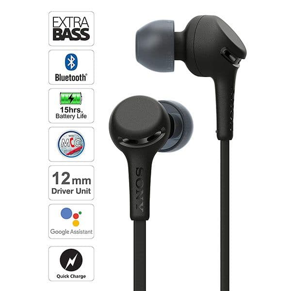 Sony WI-XB400 Wireless Extra Bass in-Ear Headphones (Black)