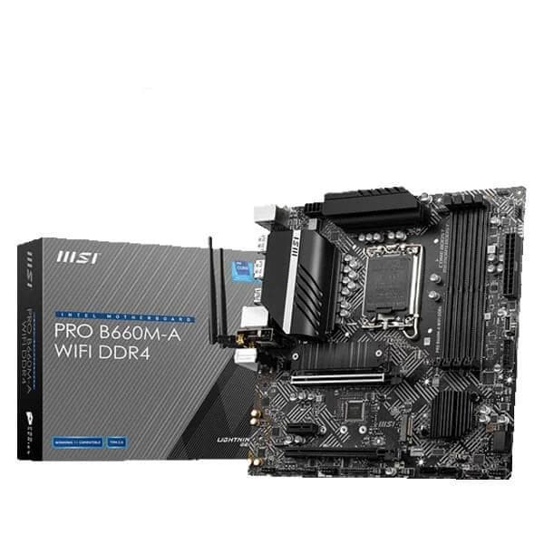 MSI Pro B660M-A WIFI DDR4 Intel Motherboard Supports Intel 12th , 13th & 14th Gen Processors