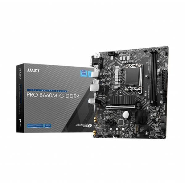 MSI PRO B660M-G DDR4 Intel Motherboard Supports Intel 12th , 13th & 14th Gen Processors