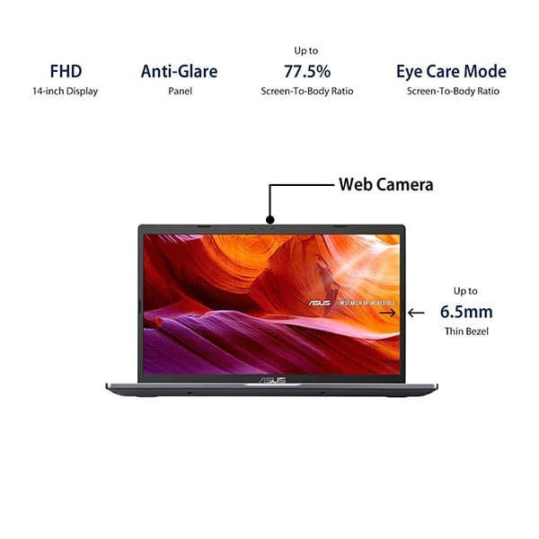 ASUS VivoBook 15 X415FA-BV341T Intel i3-10110U//8G/256G PCIe SSD/Slate GREY/8 GB/Windows 10 Home/14"HD/1Y International Warranty + McAfee/Finger Print + Laptop Bag
