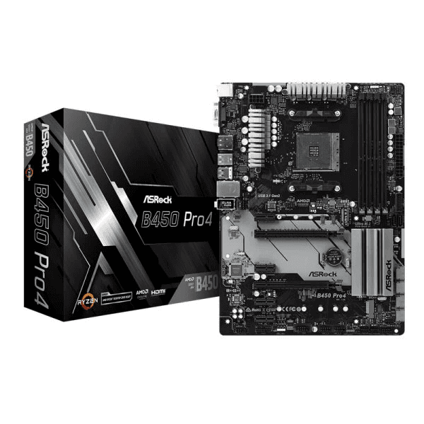 Asrock B450 PRO4 AMD AM4 Motherboard
